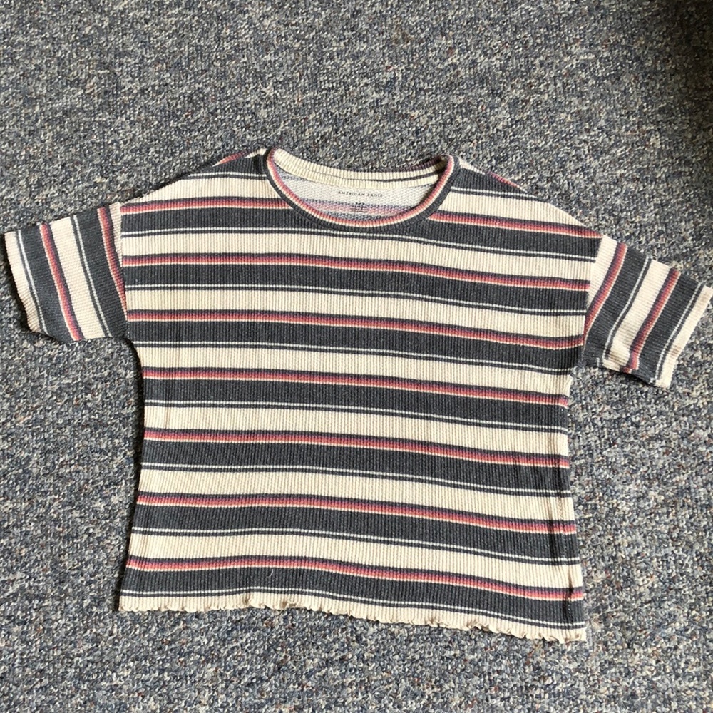 American Eagle striped knitted t-shirt